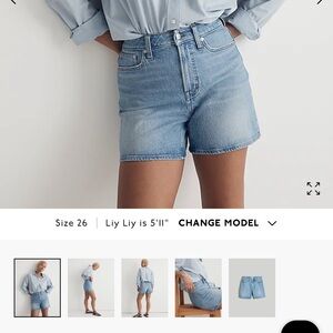 Madewell The Curvy Perfect Vintage Mid-Length Jean Short in Wainfleet Wash